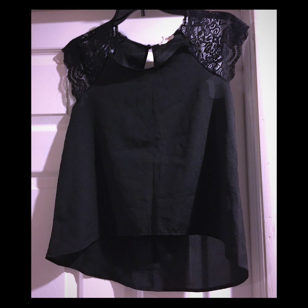 Black lace top.